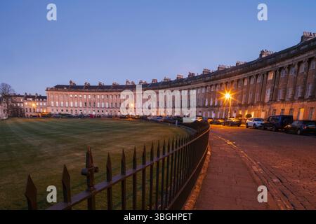 L'Angleterre, Somerset, Bath, Royal Crescent Banque D'Images