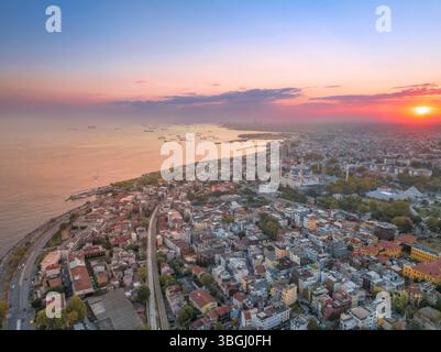 Istanbul, Sultanahmed district, Eminönü, Bosphore, Sainte-Sophie, mosquée bleue, Banque D'Images