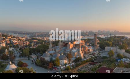 Istanbul, district de Sultanahmed, Eminönü, Bosphore, Sainte-Sophie Banque D'Images