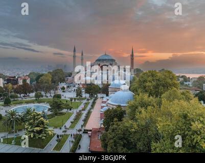 Istanbul, district de Sultanahmed, Eminönü, Bosphore, Sainte-Sophie Banque D'Images