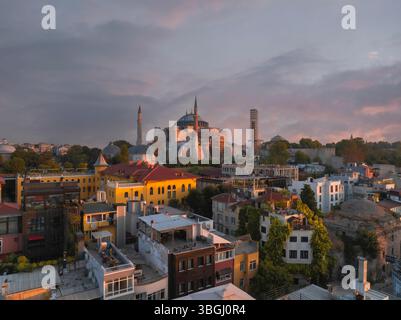 Istanbul, district de Sultanahmed, Eminönü, Bosphore, Sainte-Sophie Banque D'Images
