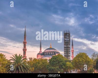 Istanbul, district de Sultanahmed, Eminönü, Bosphore, Mosquée bleue Banque D'Images