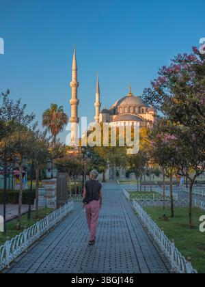 Istanbul, district de Sultanahmed, Eminönü, Bosphore, Mosquée bleue Banque D'Images