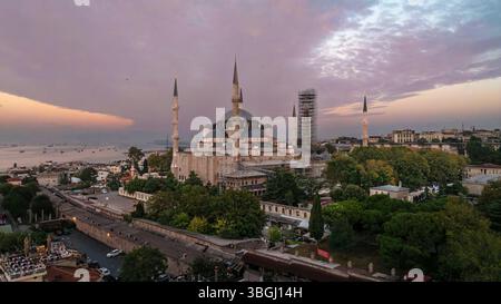 Istanbul, district de Sultanahmed, Eminönü, Bosphore, Mosquée bleue Banque D'Images