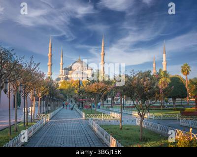 Istanbul, district de Sultanahmed, Eminönü, Mosquée bleue Banque D'Images
