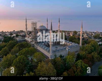 Istanbul, district de Sultanahmed, Eminönü, Bosphore, Mosquée bleue Banque D'Images