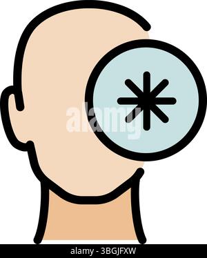 Icône contour hypothermie. Illustration vectorielle d'une personne avec symbole de température froide, basse température corporelle et représentant l'hypothermie. Ligne isolée Illustration de Vecteur