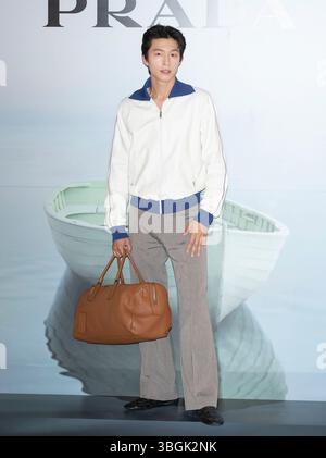 Séoul, Corée du Sud. 5 juin 2025. L'acteur sud-coréen Hong Kyung est arrivé photocall pour le Pop-up Store PRADA Days of Summer au Hyundai Seoul à Séoul, en Corée du Sud, le 5 juin 2025. (Photo de Lee Young-ho/Sipa USA) crédit : Sipa USA/Alamy Live News Banque D'Images
