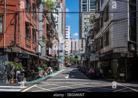 Rue du centre de Taipei, Taiwan Banque D'Images