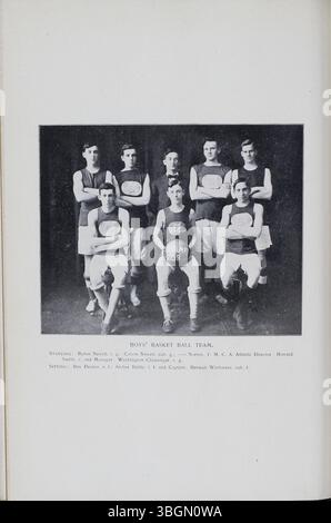 La page 86 de l'annuaire 1907-12 de South High School, 'The Optic', met en lumière des moments importants de l'histoire de South High, y compris l'ouverture de son bâtiment en 1924. L'histoire de l'école comprend divers déménagements de campus, avec le bâtiment actuel au 1160 Ann Street marquant la plus récente maison de l'école. L'annuaire offre un aperçu historique de la vie étudiante, des événements scolaires et des professeurs. Banque D'Images