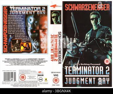 1991 Terminator 2 : Judgment Day réalisé par James Cameron, couverture VHS ('98 UK) par PolyGram Filmed Entertainment Banque D'Images