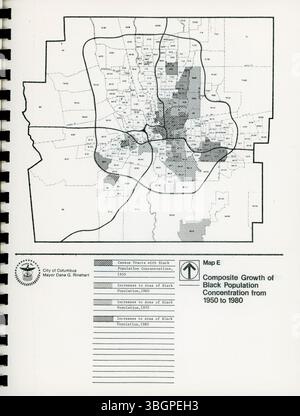 Ce rapport de 1984 analyse les changements dans les caractéristiques du recensement de la population noire dans le centre de l'Ohio, en se fondant sur les données des recensements de la population et des habitations de 1970 et de 1980 aux États-Unis. L'étude examine les changements et les tendances démographiques dans la région au cours de la période de dix ans. Banque D'Images