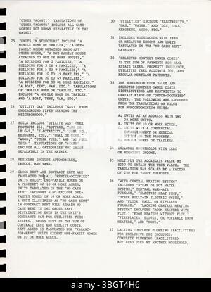 Cette partie du fichier 3A sur bande sommaire du recensement de 1980 détaille les données d'échantillonnage sur le logement et la population pour différentes unités géographiques américaines, y compris les cantons, les comtés et les secteurs de recensement. Il permet aux utilisateurs de données d'accéder à des informations essentielles sans microfiche ni outils informatiques. Banque D'Images