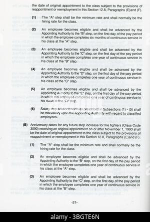 Le présent document décrit le contrat de négociation collective de 1986 mis en œuvre en 1996 entre Columbus et la section locale 67 du syndicat des pompiers sous le régime de l'affiliation de l'I.A.F.F., de l'A.F.L.-C.I.O., et de la C.L.C. Banque D'Images