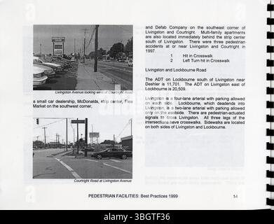 Le guide des pratiques exemplaires pour les installations piétonnes de 1999 offre aux collectivités locales des recommandations pour élaborer ou améliorer des programmes de piétons en utilisant des méthodes éprouvées pour améliorer la sécurité et la qualité des infrastructures. Banque D'Images