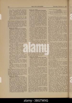 Le bulletin contient les délibérations de la ville de 1957, couvrant les appels d'offres, les textes juridiques, les transactions du conseil d'administration et les notes de service. Banque D'Images