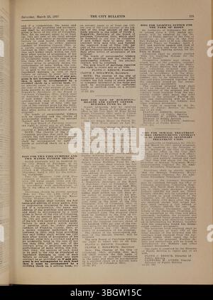 Le Columbus City Bulletin de 1957 contient les délibérations du conseil municipal, les ordonnances adoptées, les notes de la fonction publique, les annonces d'offres et les mesures prises par le conseil d'achat et les services municipaux. Banque D'Images
