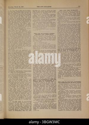 Cette partie du Columbus City Bulletin de 1957 contient les délibérations du conseil municipal, les ordonnances, les notes de la fonction publique, les annonces de soumissions et les actions du conseil d'achat et des services municipaux. Banque D'Images