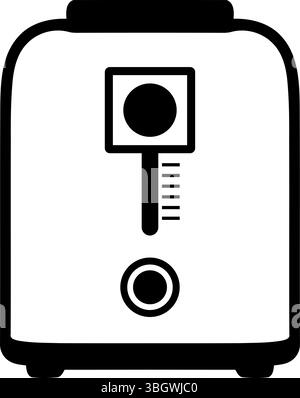 Icône grille-pain simple - appareil de cuisine et vecteur de symbole de petit déjeuner Illustration de Vecteur