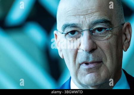 Nikos Nikolaos-Georgios DENDIAS pour la Grèce lors de la réunion des ministres de la Défense des pays de l'Union européenne dans le cadre de la th Banque D'Images