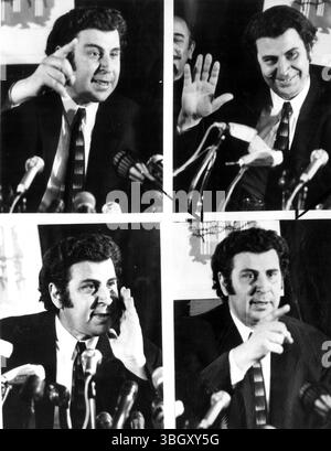 Mikis Theodorakis auteur-compositeur et compositeur grec. 29 avril 1970 Banque D'Images