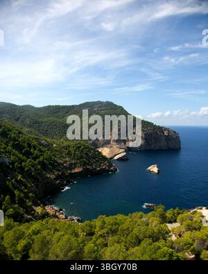 Belle plage sauvage d'es Portitxol sur l'île d'Ibiza Banque D'Images