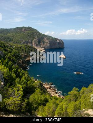 Belle plage sauvage d'es Portitxol sur l'île d'Ibiza Banque D'Images