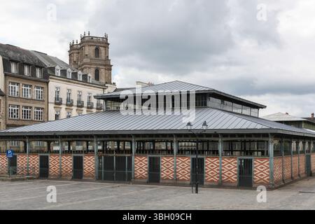 Halle de marché couvert Martenot à Rennes, France Banque D'Images