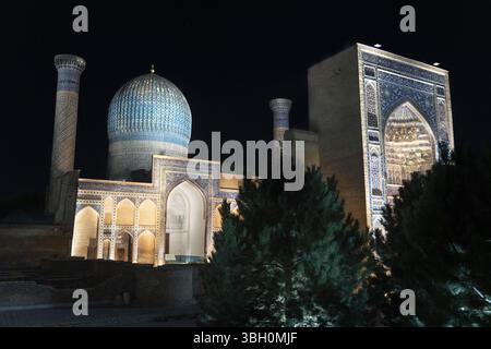 Le mausolée Gor Amir Maqbarasi à Samarcande, Ouzbékistan, Asie Banque D'Images