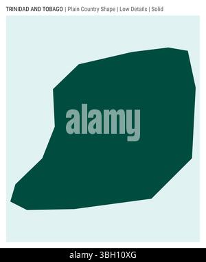 Trinité-et-Tobago carte de pays de plaine. Peu de détails. Style Uni. Forme de Trinité-et-Tobago. Illustration vectorielle. Illustration de Vecteur