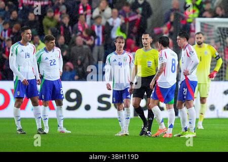 Oslo, Norvège. 06 juin 2025. L'équipe italienne lors du match de qualification de la Coupe du monde 2026 entre la Norvège et l'Italie au stade Ullevaal à Oslo, Norvège - vendredi 06 juin 2025 . Sport - Soccer (photo de Spada/LaPresse) crédit : LaPresse/Alamy Live News Banque D'Images