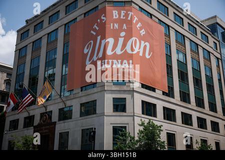 Washington, États-Unis. 06 juin 2025. Le siège de l'Union internationale des ouvriers d'Amérique du Nord (LiUNA) est vu le 6 juin 2025 à Washington, DC (photo de Samuel Corum/Sipa USA) crédit : Sipa USA/Alamy Live News Banque D'Images