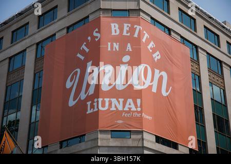 Washington, États-Unis. 06 juin 2025. Le siège de l'Union internationale des ouvriers d'Amérique du Nord (LiUNA) est vu le 6 juin 2025 à Washington, DC (photo de Samuel Corum/Sipa USA) crédit : Sipa USA/Alamy Live News Banque D'Images