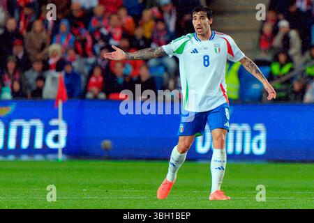 Oslo, Norvège. 06 juin 2025. Sandro TONALi de l'Italie pendant les qualifications - Norvège vs Italie, match de la Coupe du monde de la FIFA à Oslo, Norvège, 06 juin 2025 crédit : Agence photo indépendante/Alamy Live News Banque D'Images