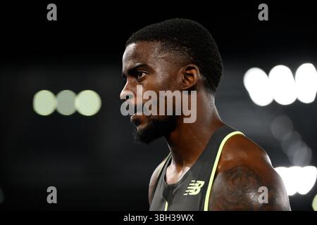Participe au 100 m masculin lors du Gala d'or de la Diamond League au Stadio Olimpico à Rome, Italie, le 6 juin 2025. Banque D'Images