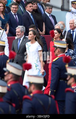 7 juin 2025, Santa Cruz de Tenerife, Îles Canaries, Espagne : la reine Letizia d'Espagne, Mercedes Araujo Diaz de Teran assiste à la Journée des Forces armées le 7 juin 2025 à Santa Cruz de Tenerife, Espagne (crédit image : © Jack Abuin/ZUMA Press Wire) USAGE ÉDITORIAL SEULEMENT ! Non destiné à UN USAGE commercial ! Banque D'Images