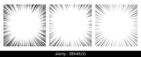 Lignes de vitesse rapides sur fond blanc. Permet de définir l'effet de mouvement des lignes de vitesse comiques Anime. Illustration vectorielle Illustration de Vecteur