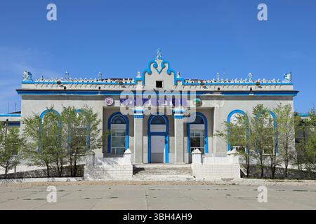 Gare de chœur de style soviétique en Mongolie Banque D'Images