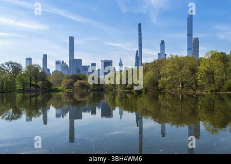 Vue depuis Central Park, le panorama populaire de New York Banque D'Images