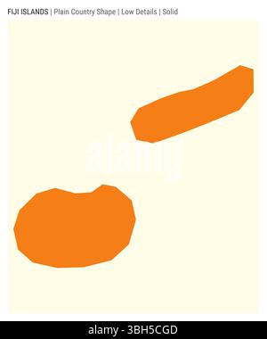 Carte du pays de la plaine des Fidji. Détails faibles. Style Uni. Forme de Fidji. Illustration vectorielle. Illustration de Vecteur