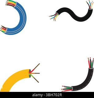 élément de câble icône illustration symbole conception Illustration de Vecteur