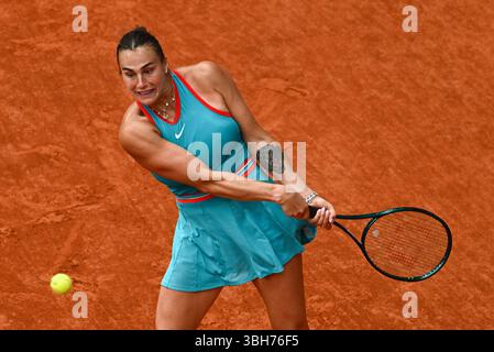 Paris, France. 07 juin 2025. Roland Garros 2025 : victoire de Coco Gauff (USA) face à Aryna Sabalenka sur le court Philippe Chatrier lors du tournoi du Grand Chelem, à Paris, le 7 juin 2025, au stade Roland-Garros, - 07/06/2025 - France/Ile-de-France (région)/Paris - Julien Mattia/le Pictorium crédit : le PICTORIUM/Alamy Live News Banque D'Images