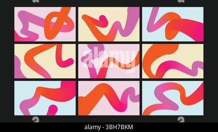 Géométrique abstrait avec arrière-plan lignes en gras Illustration de Vecteur