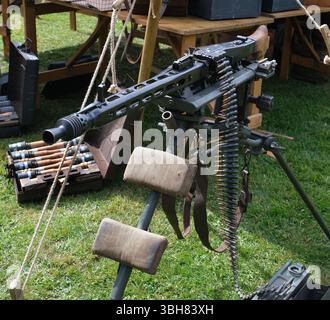 La MG 42 est une mitrailleuse allemande à usage général refroidie par air et actionnée par recul, largement utilisée par la Wehrmacht et la Waffen-SS Banque D'Images