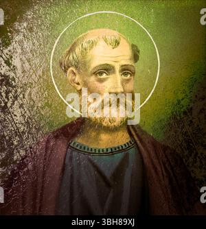 Le pape Anacletus (c. AD 16 – c. AD 92), également connu sous le nom de Cletus, Anaklet, Anenkletos, Anencletus, Kletus, évêque de Rome de c. AD 80 à c. AD 92, édité numériquement Banque D'Images