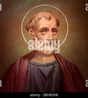 Le pape Anacletus (c. AD 16 – c. AD 92), également connu sous le nom de Cletus, Anaklet, Anenkletos, Anencletus, Kletus, évêque de Rome de c. AD 80 à c. AD 92, édité numériquement Banque D'Images