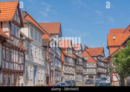Centre historique d'Allendorf wirh maisons à colombages sans fin, Bad Sooden-Allendorf, Werra-Meissner-Kreis, Hesse, Allemagne, Europe Banque D'Images