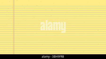 Papier texturé horizontal doublé d'un bloc juridique. Fond de papier bloc-notes vierge. Fournitures de bureau et draps scolaires. Modèle étudiant ou professionnel pour mémo et Illustration de Vecteur