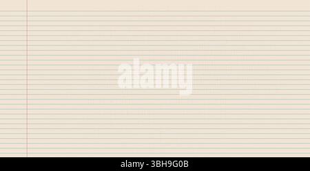 Papier texturé horizontal doublé de tampon. Feuille de travail beige avec rayures. Page vide vierge du classeur. Toile de fond de grille à lignes larges. Couverture de bloc-notes Vector School Ill Illustration de Vecteur