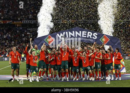 MUNCHEN - gardien de but portugais Diogo Costa, Nelson Semedo du Portugal, Ruben Dias du Portugal, Antonio Silva du Portugal, Diogo Dalot du Portugal, Joao Palhinha du Portugal, Cristiano Ronaldo du Portugal, Bruno Fernandes du Portugal, Goncalo Ramos du Portugal, Bernardo Silva du Portugal, Joao Felix du Portugal, gardien de but portugais Jose sa, Renato Veiga du Portugal, Goncalo Inacio du Portugal, Joao Neves du Portugal, Francisco Goncaves du Portugal, Pedro Neto du Portugal, Diogo Jota du Portugal, le gardien du Portugal Rui Banque D'Images